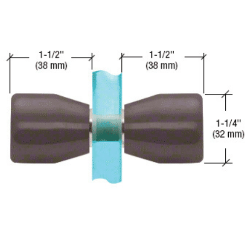 Shower Door Hardware | Back to Back Bow Tie Style Knobs SDK109.png?auto=compress%2Cformat&ixlib=php 3.3